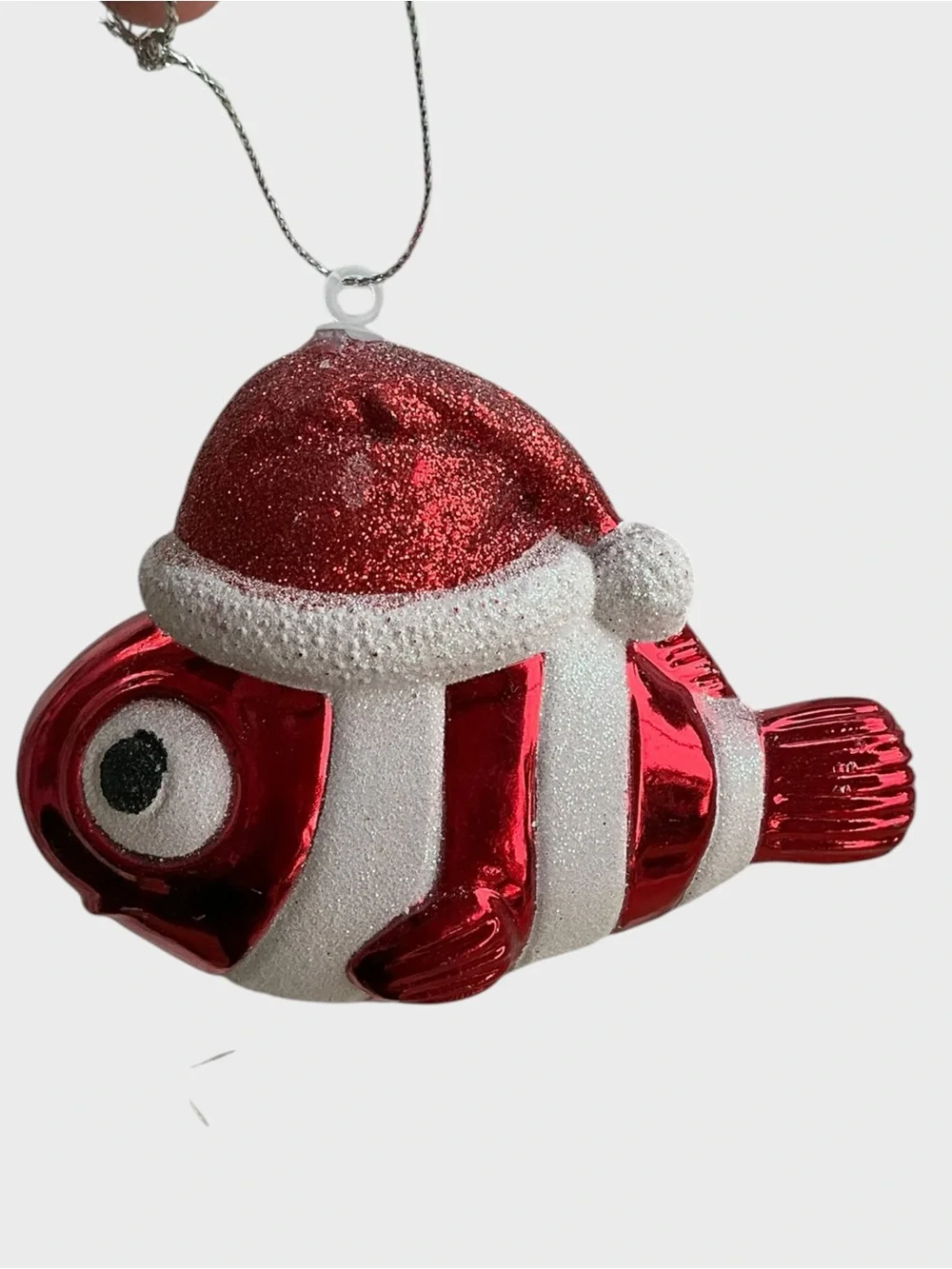 Vintage Christmas Ornaments Glass Fish, Elephant & Horse Barn